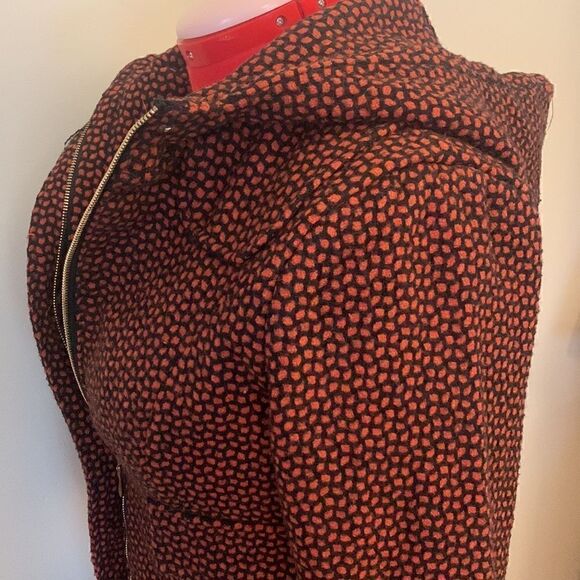 Rouge Par Womens Wool Cotton Blend Coat Hood Size S - Picture 6 of 15